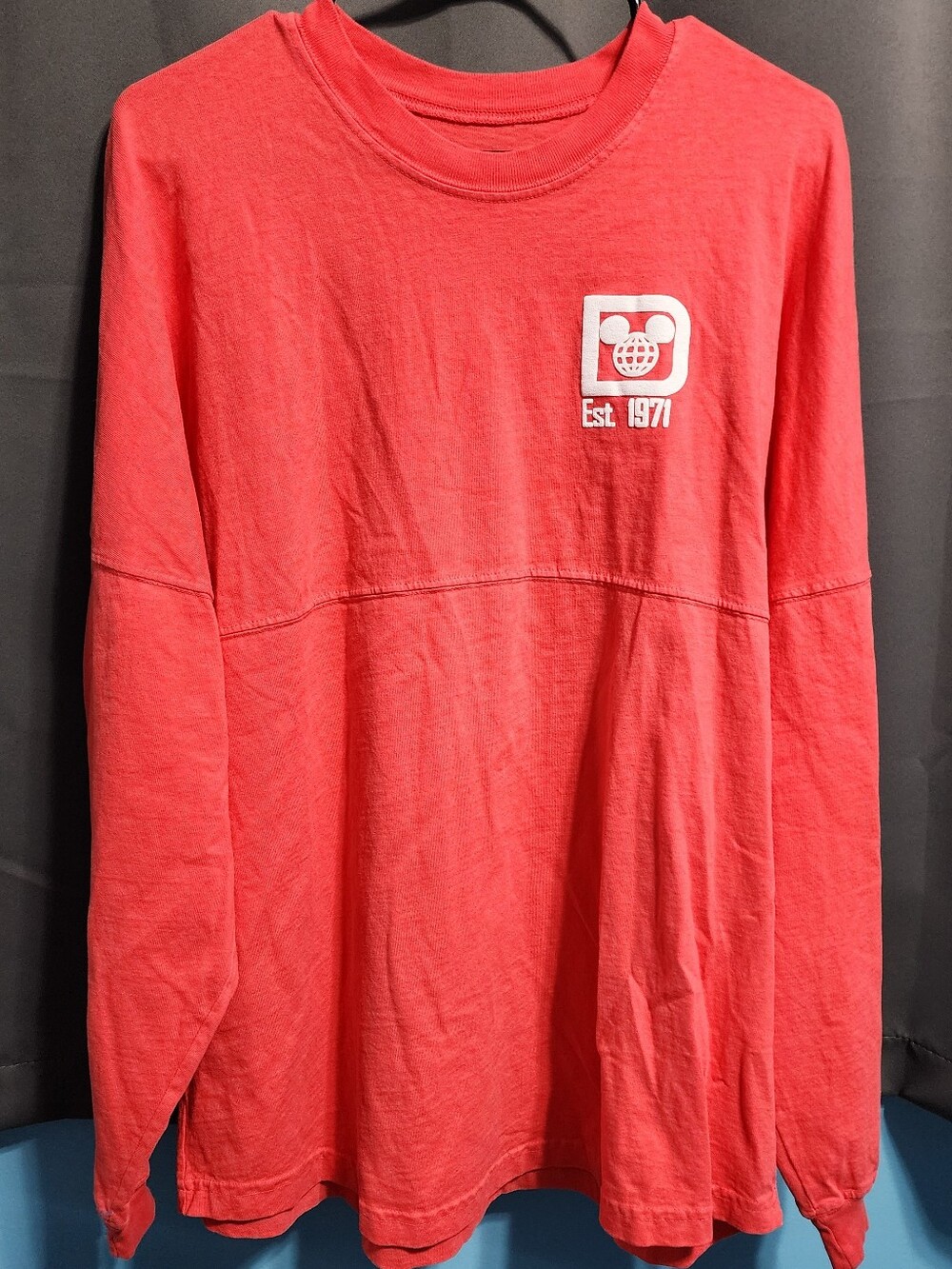 Walt Disney World Spirit Jersey Coral Pink Salmon Adult Large Puff Print